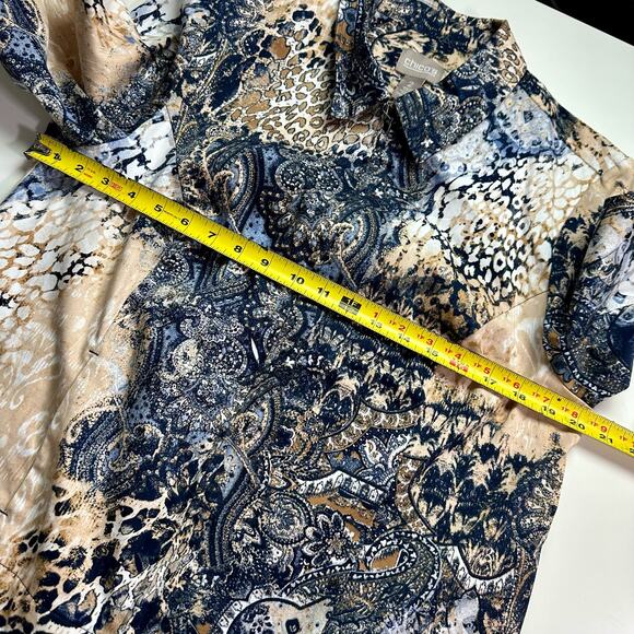 Chico's Women's Large (Vanity 2) Boho Lightweight 3/4 Sleeve Jacket Stretch - Picture 7 of 9